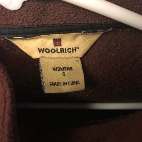 Woolrich Mulberry Full Zip Fleece Jacket Burgundy Women's Size Small - Picture 4 of 6